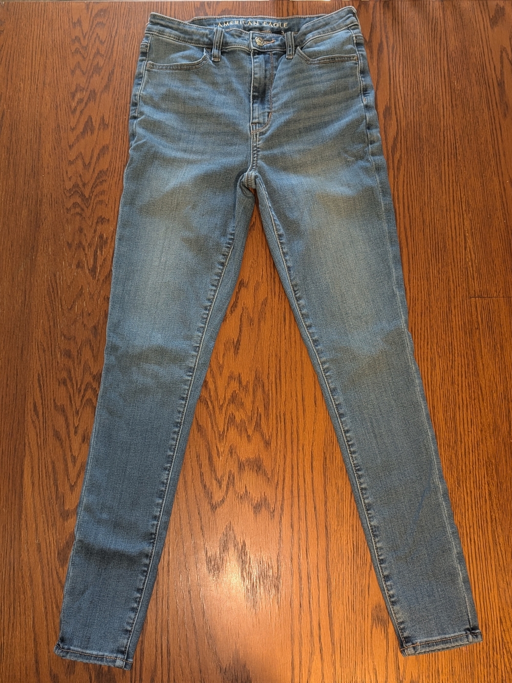 American Eagle Outfitters Women's Light Blue High-Rise Skinny Jeans